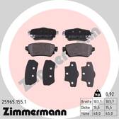 Rear brake pad set ZIMMERMANN - 25965.155.1