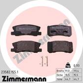 Set remblokken achter ZIMMERMANN - 23582.155.1