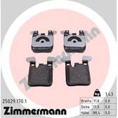 Set remblokken achter ZIMMERMANN - 25029.170.1